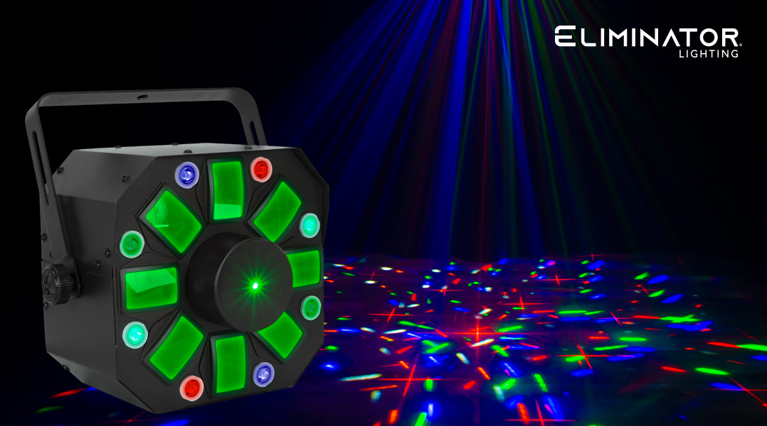 Powerful Party Starter: Eliminator Lighting Furious Three RG Offers Three Effects In One